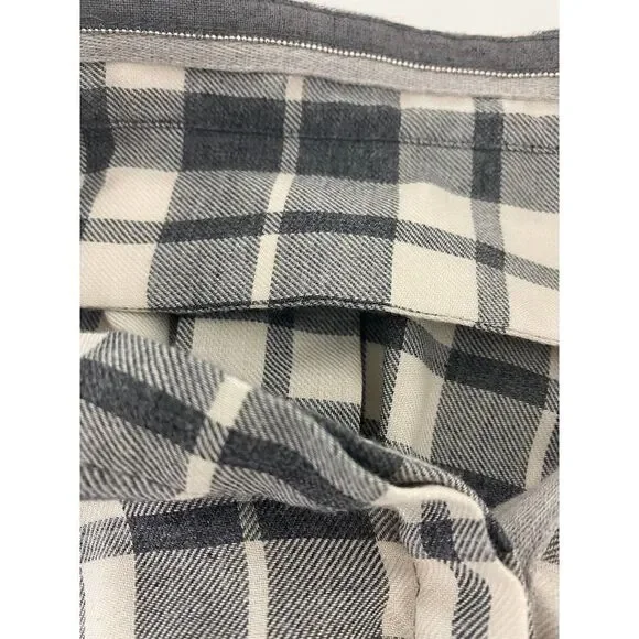 LAFAYETTE 148 Lightweight Flannel Plaid Button Down Shirt Gray White - Small (P) - Picture 8 of 9